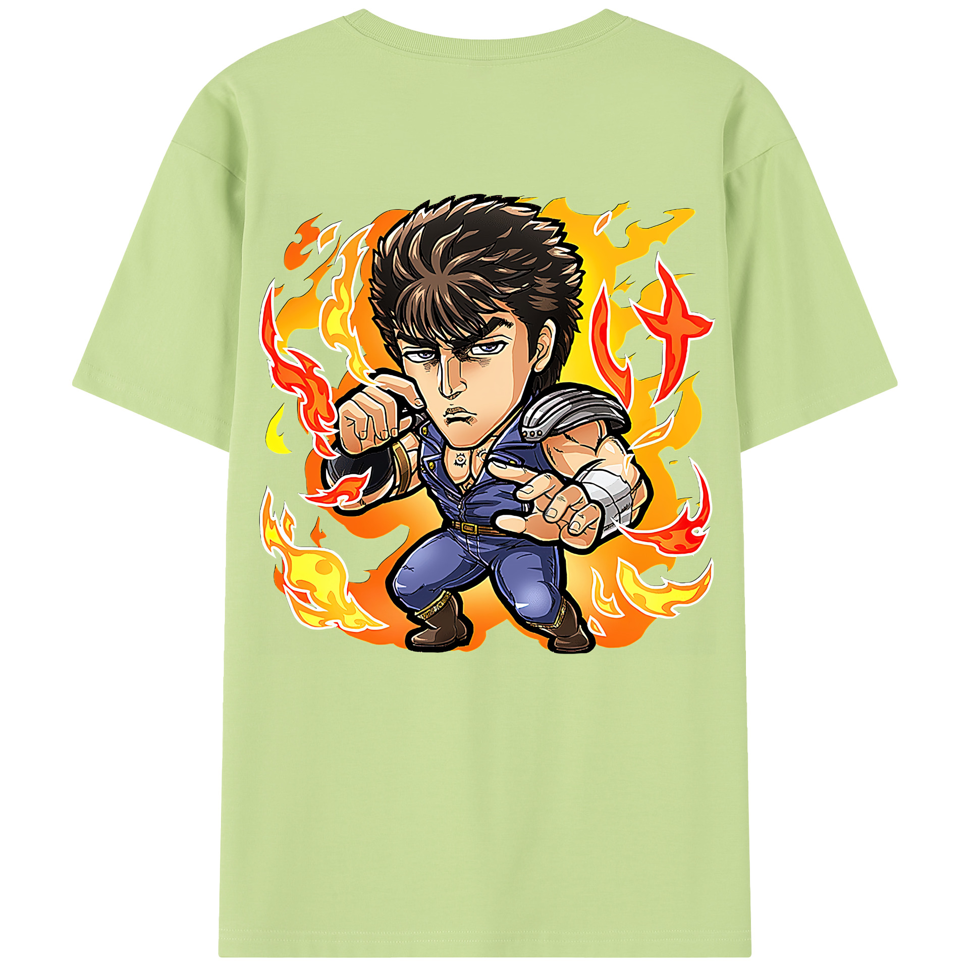 （画像用） 北斗の拳 Fist of the North Star 綿100％半袖Tシャツ（背面プリント）